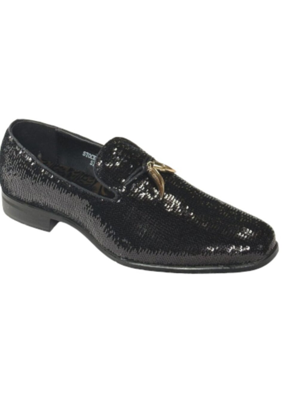 After Midnight 6759 Men’s Black Sequin Loafers Dress Shoes Formal Slip-On